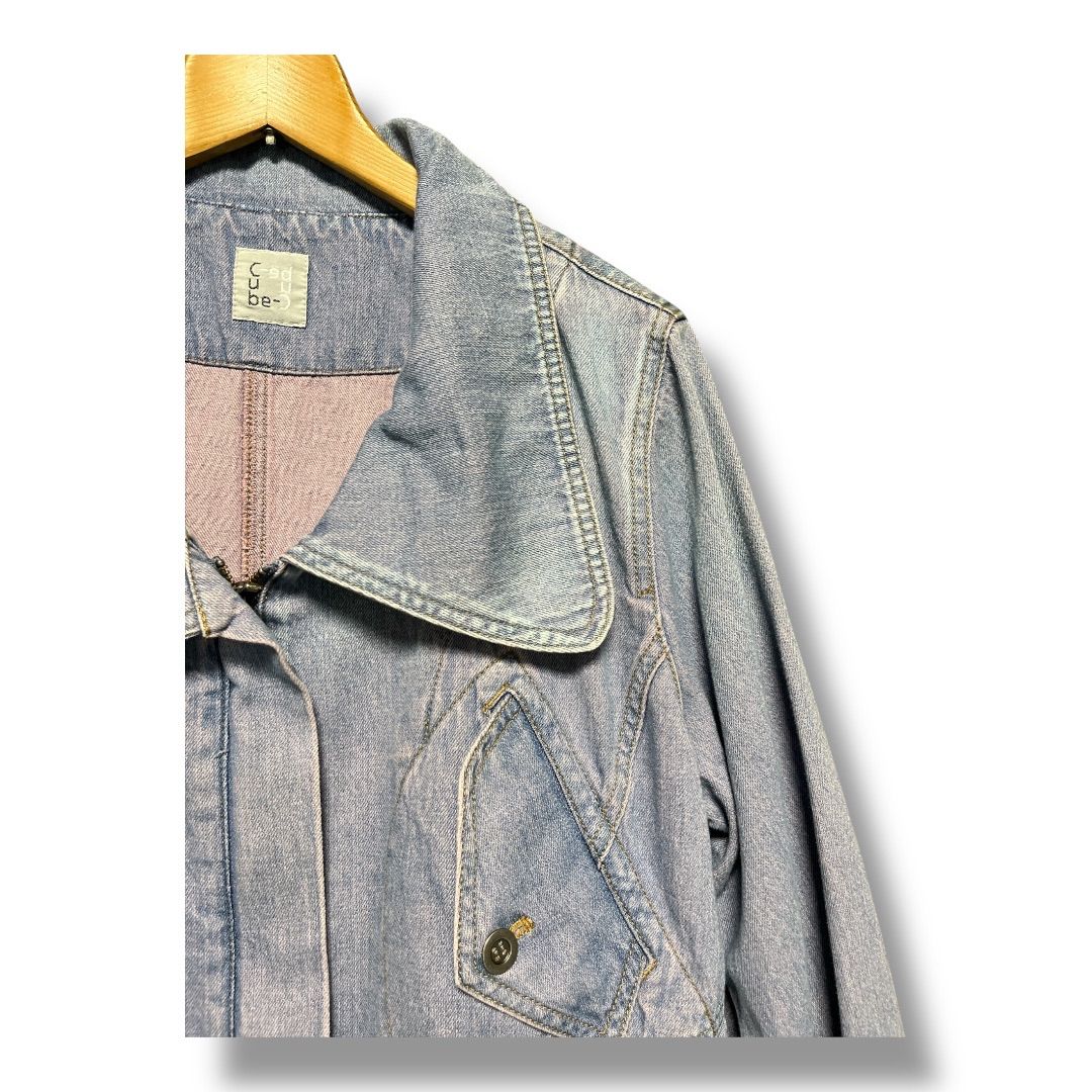 Cube-Cube キューブキューブ デニムジャケット ジップアップ 上着 長袖