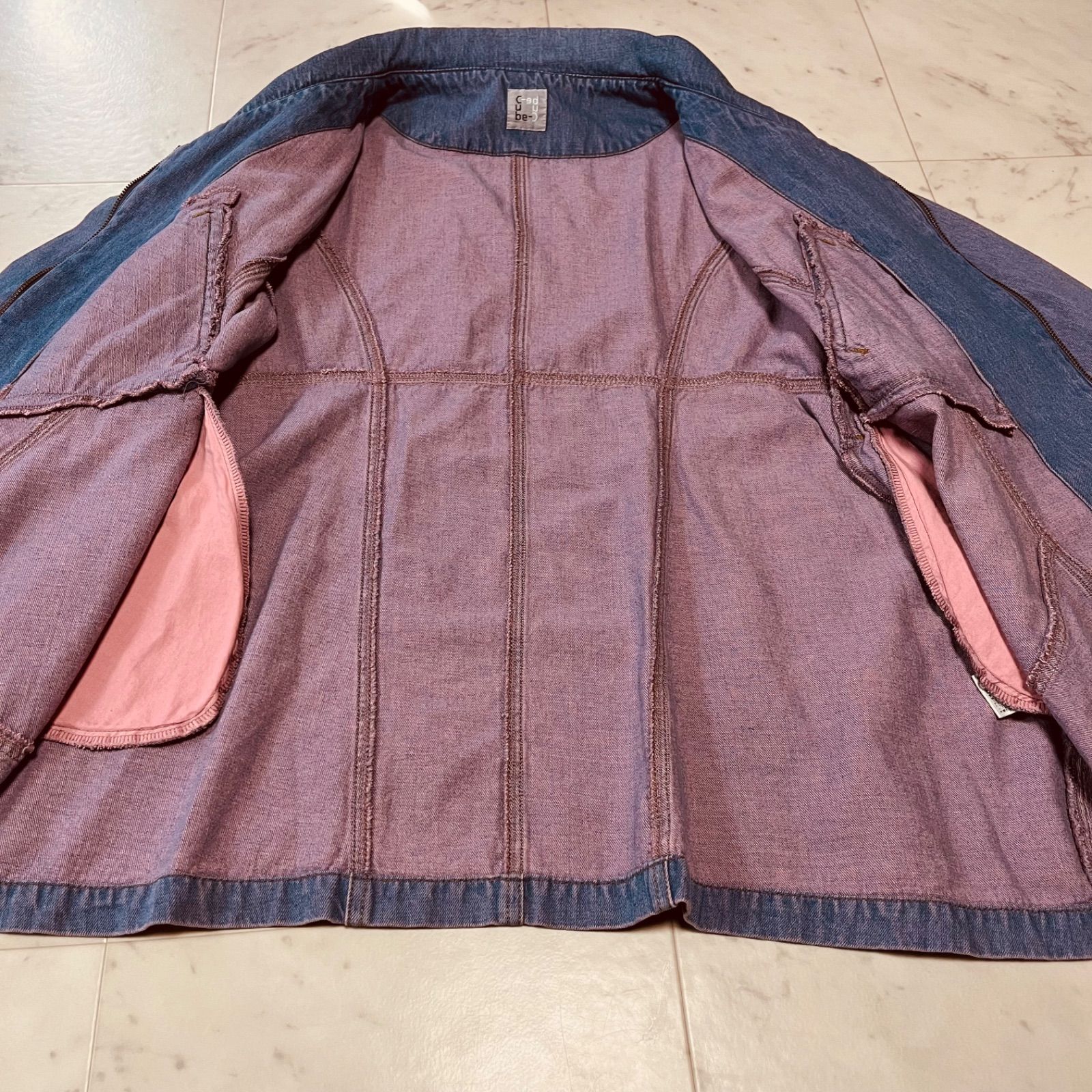 Cube-Cube キューブキューブ デニムジャケット ジップアップ 上着 長袖