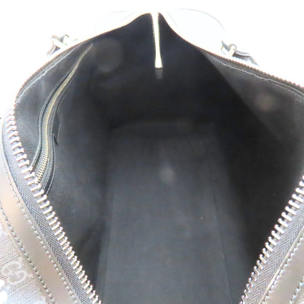 中古】GUCCI グッチ 478323 ボストンバッグ ブラック レザー GG