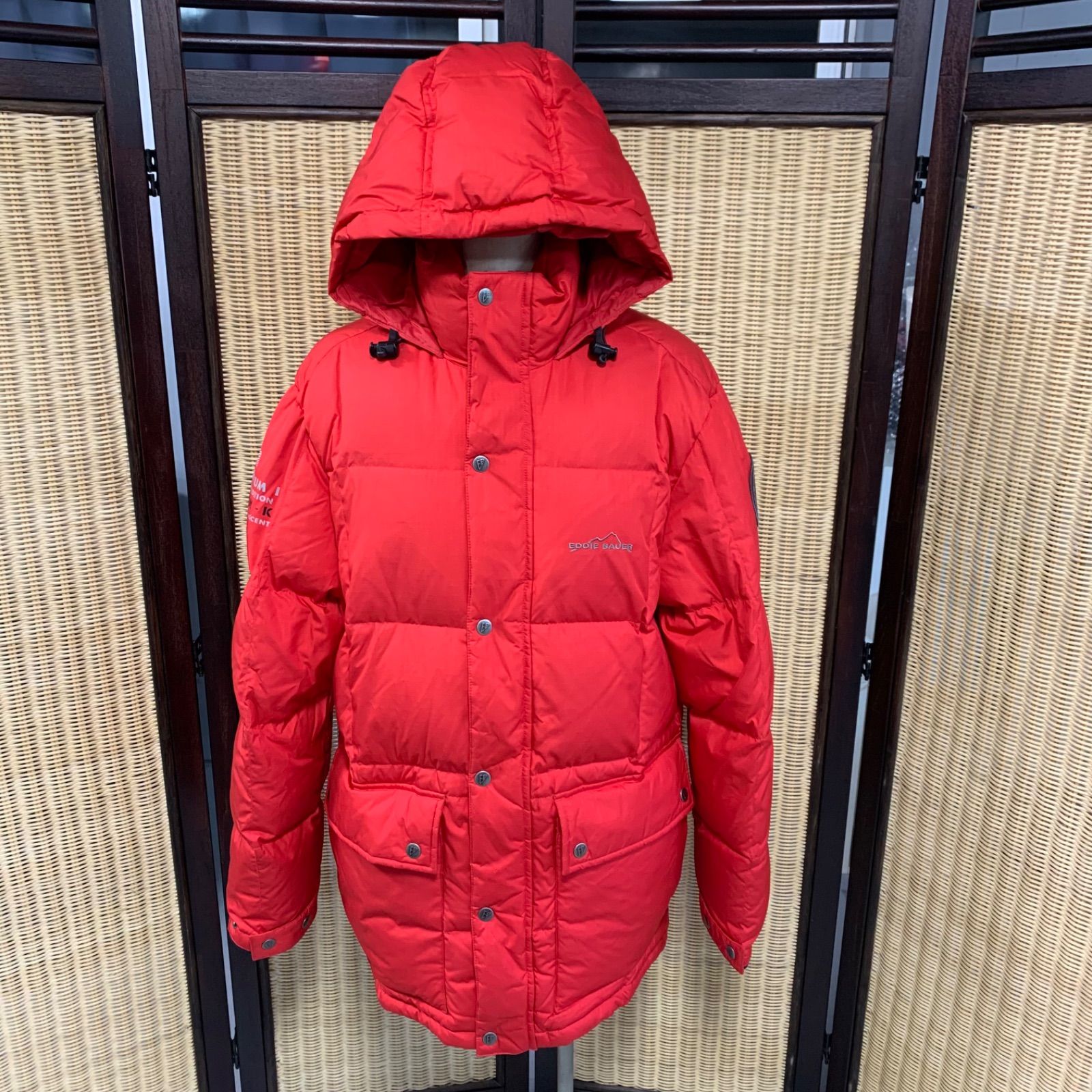 Eddie Bauer カラコラム ダウンジャケット レッド XS - メルカリ