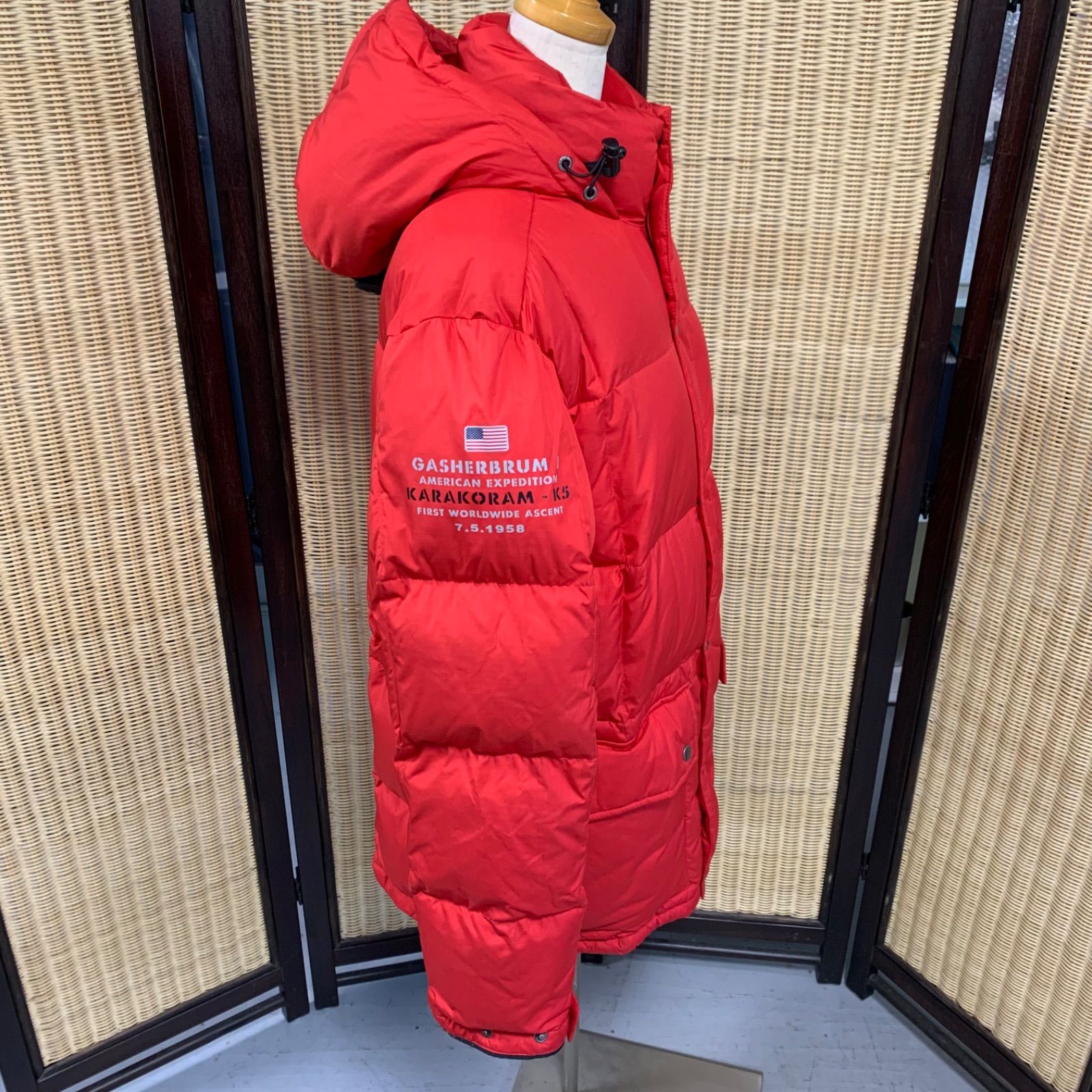 Eddie Bauer カラコラム ダウンジャケット レッド XS - メルカリ