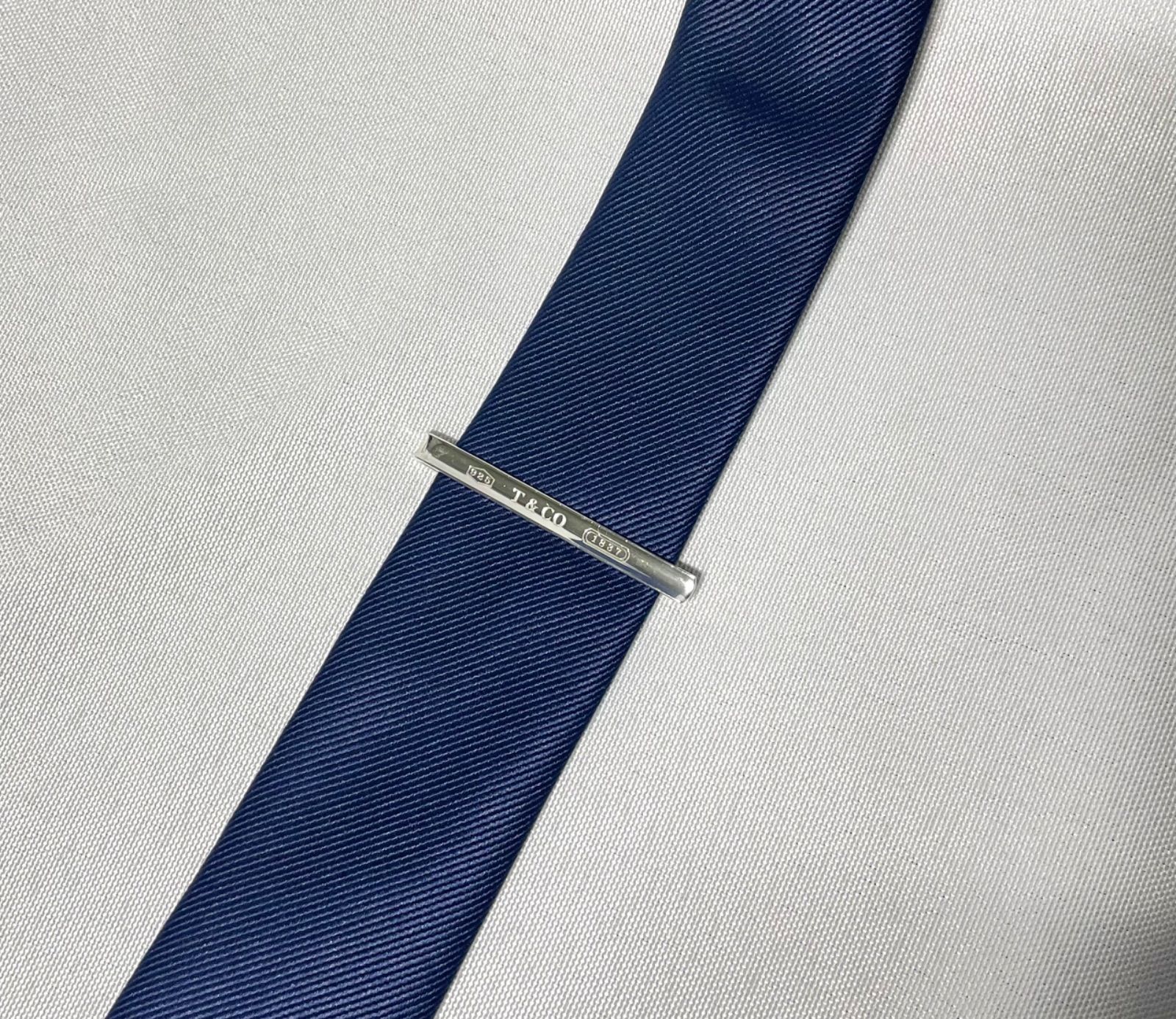 美品 TIFFANY ティファニー T&Co 1837 エングレイブロゴ 鏡面