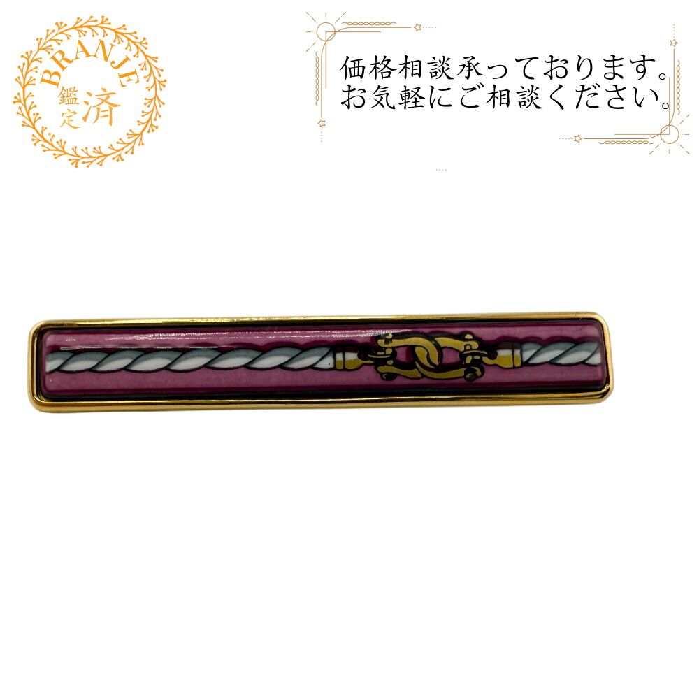 ◇エルメス◇ エマイユ / 七宝焼き / ピンク / タイピン / タイバー エルメス エマイユ HERMES ネクタイピン - タイピン マルチカラー 美品