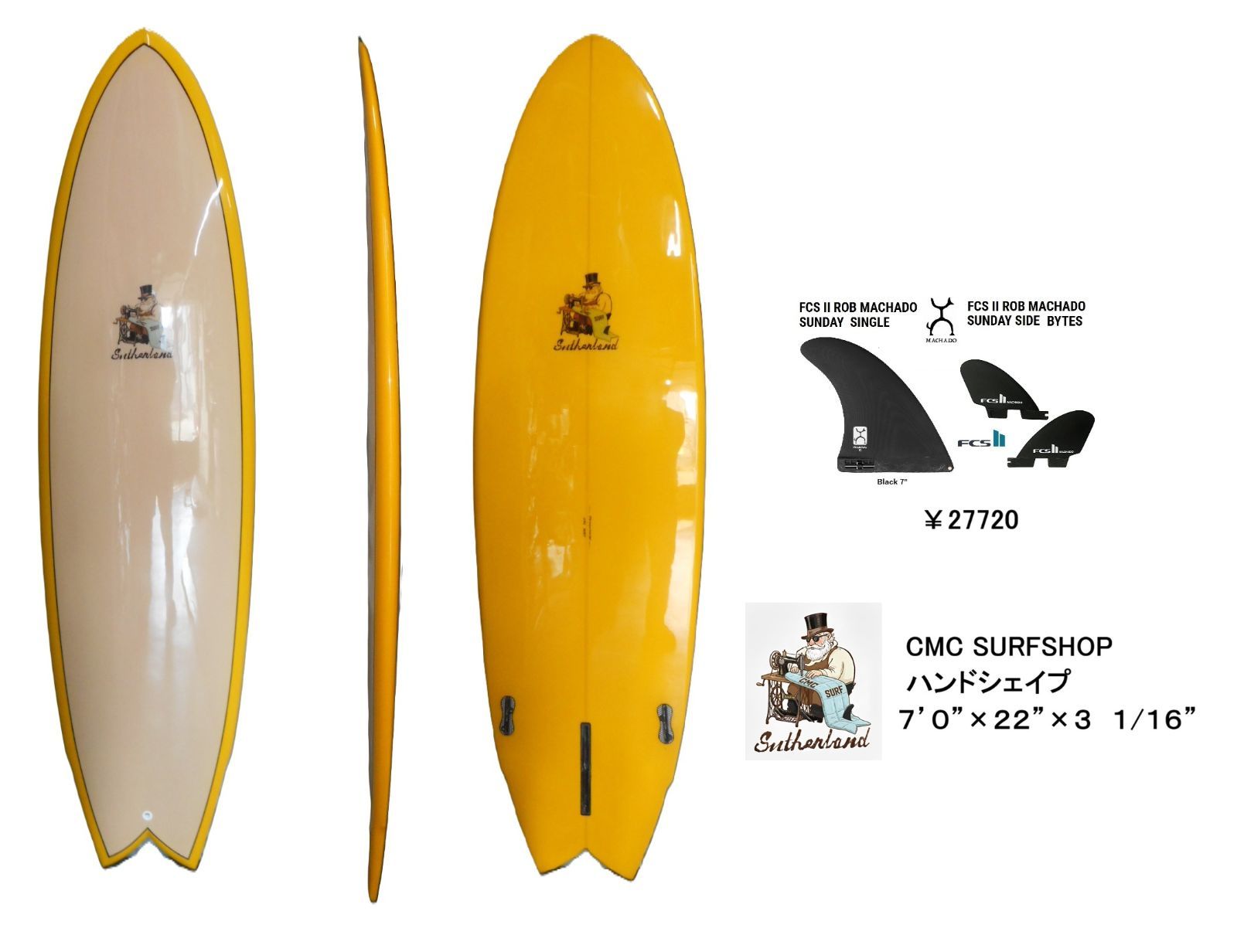送料無料（一部除く）2026'☆CMC SURFSHOP ハンドシェイプ