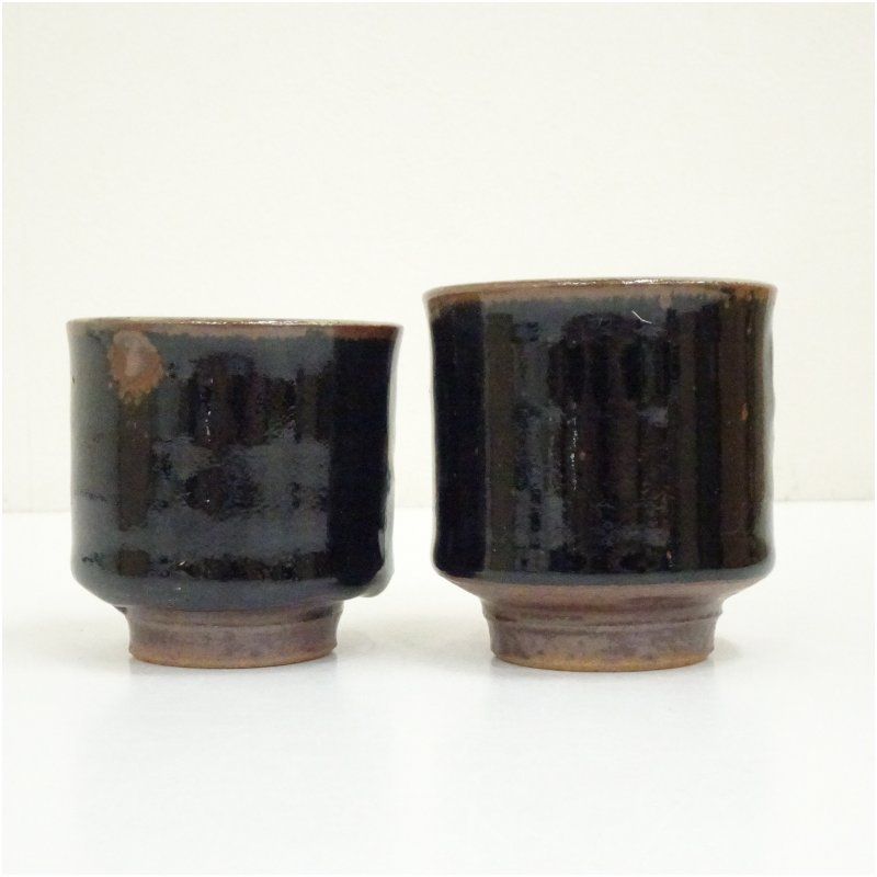 益子焼 益子民窯 佐久間藤太郎造 夫婦湯呑 湯飲み 湯呑み 湯のみ