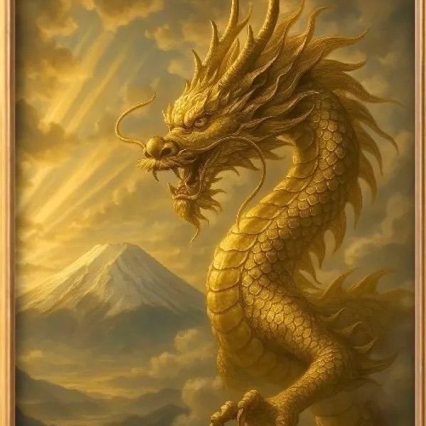 開運の昇龍 額縁付き 幸福のグラフィックアート - メルカリ