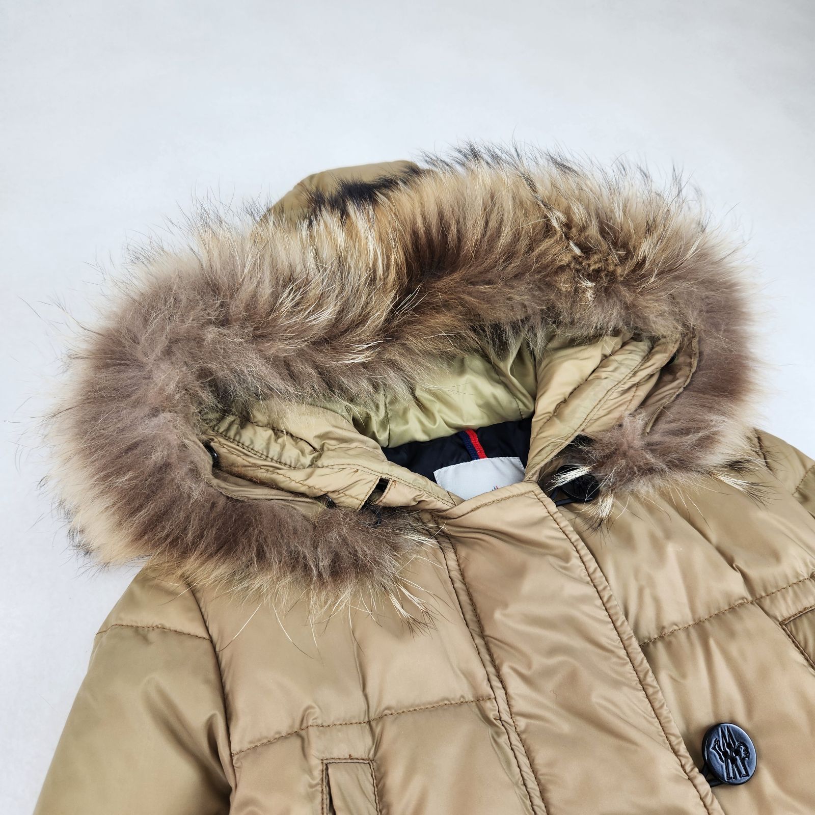 モンクレール ダウンコート MELINA キャメル 2way ファー付き ロング丈