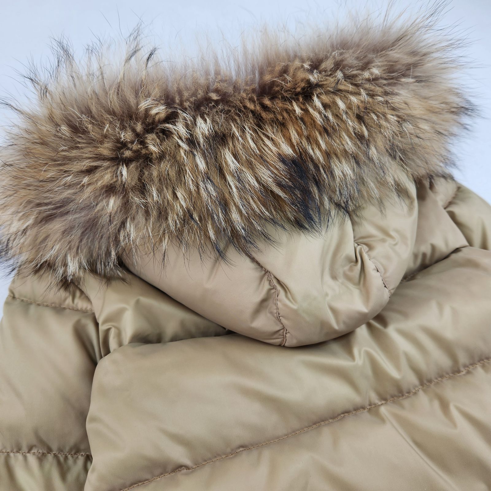 モンクレール ダウンコート MELINA キャメル 2way ファー付き ロング丈