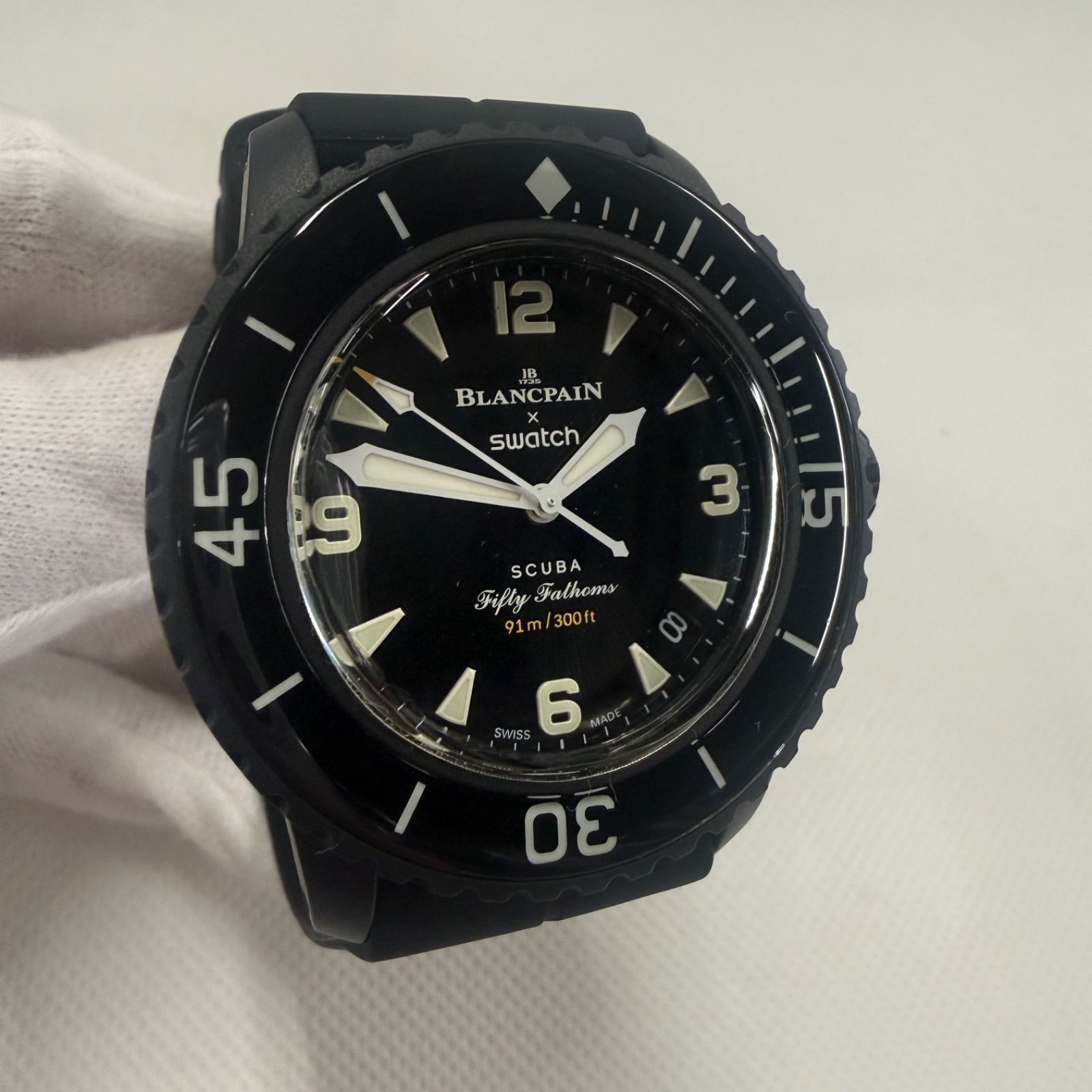 BLANCPAIN×Swatch 腕時計 黒 フィフティーファゾムズ 自動巻 
