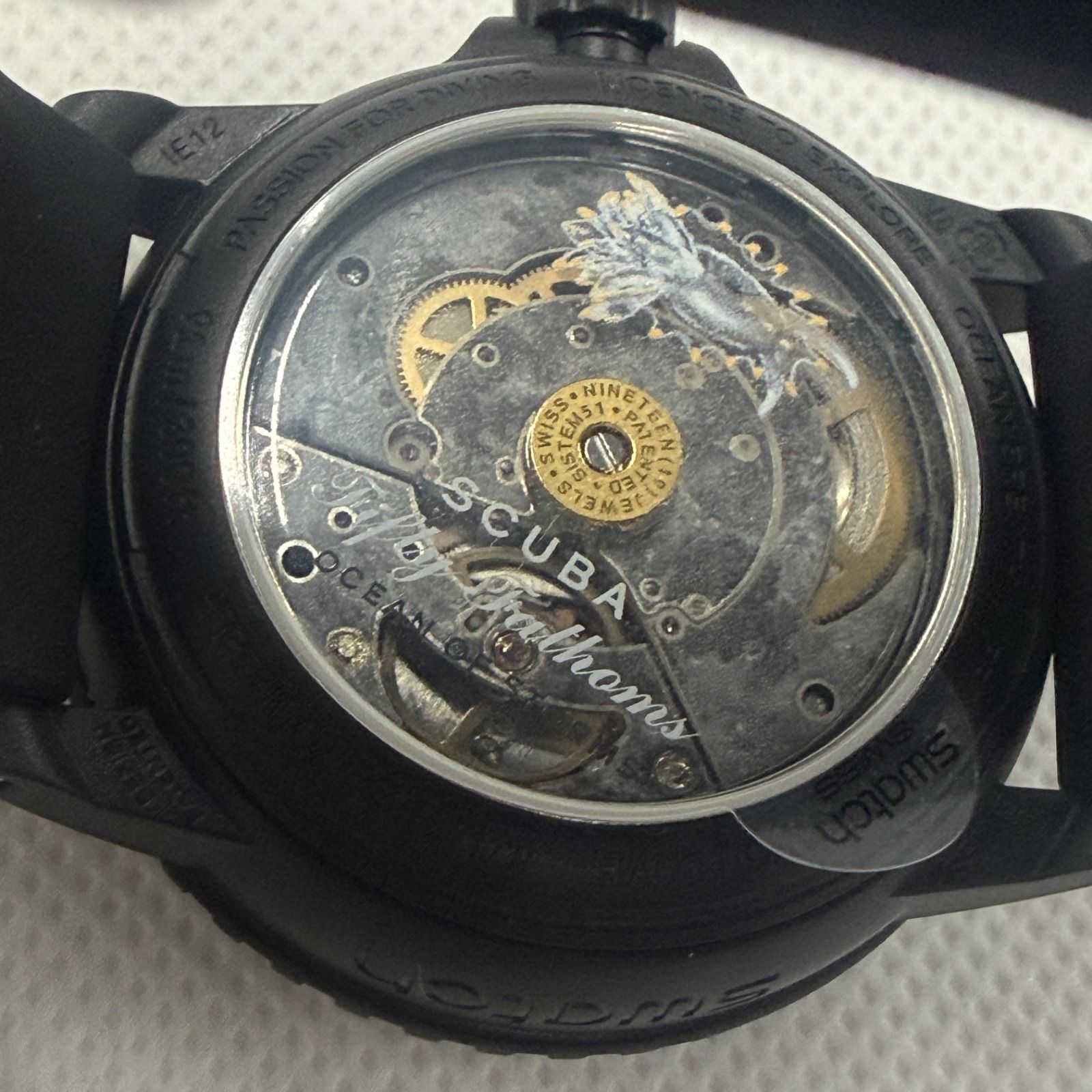 BLANCPAIN×Swatch 腕時計 黒 フィフティーファゾムズ 自動巻 