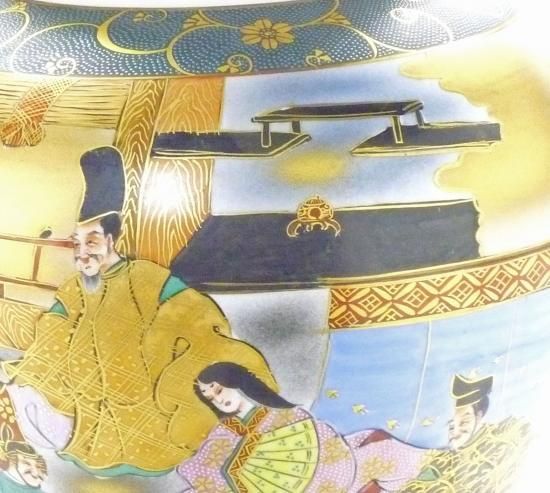 九谷焼 花瓶 本金六歌仙 青粒 - メルカリ