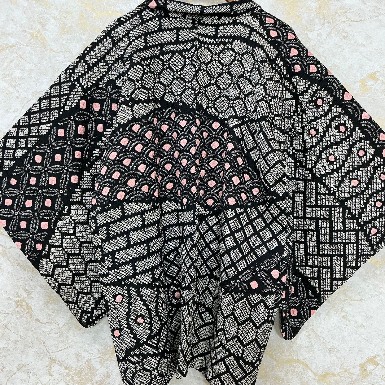 kimono+one◇kimonoarisa◇日本の総手絞り◇素敵な羽織◇正絹◇裄長