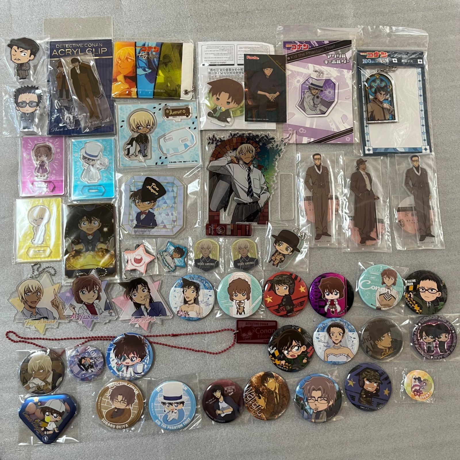名探偵コナン 安室 蘭 灰原哀 まとめ売り 缶バッジ キーホルダー