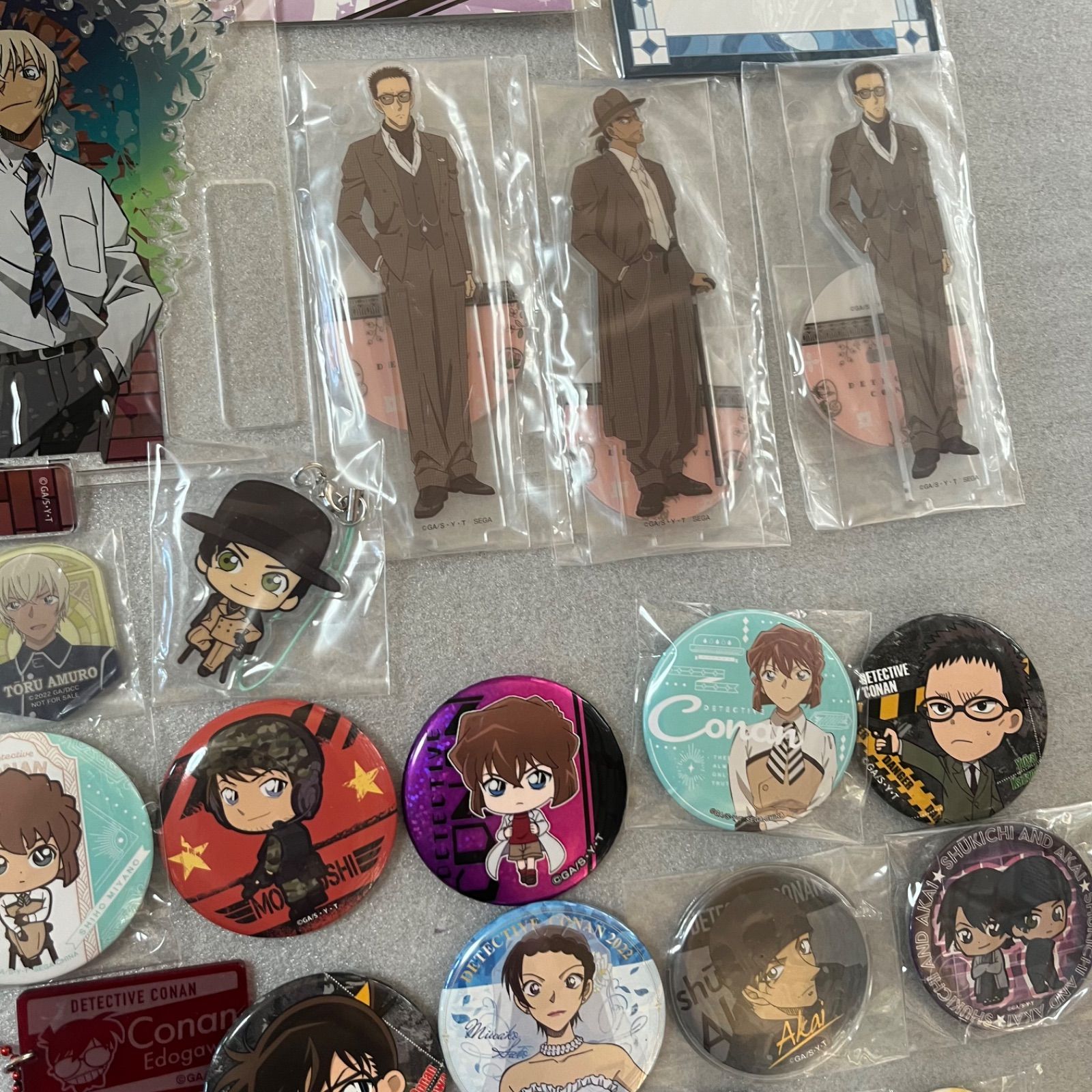 名探偵コナン 安室 蘭 灰原哀 まとめ売り 缶バッジ キーホルダー