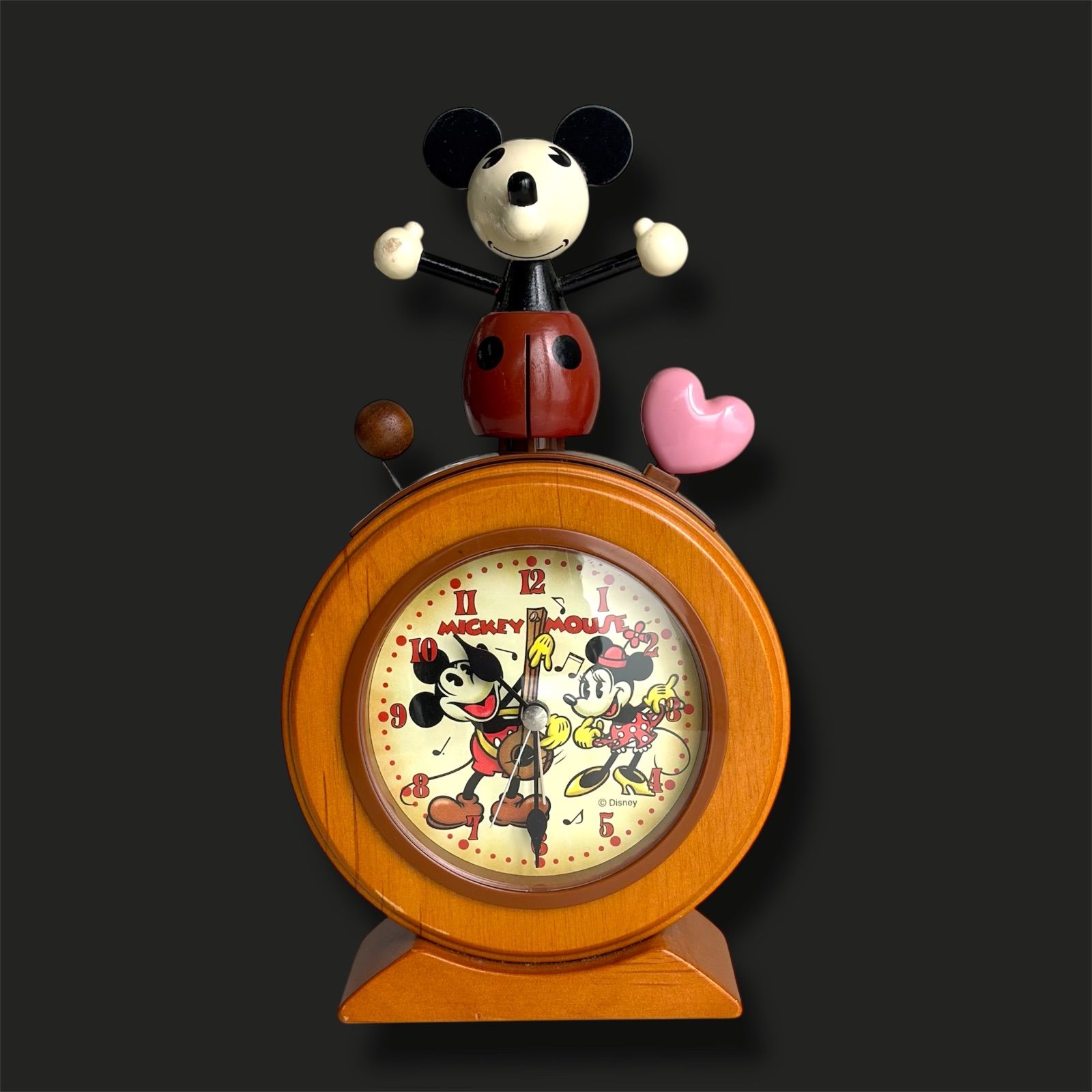 Disney ミッキーマウス 目覚まし置時計 オールドスタイル 4RA460 底面