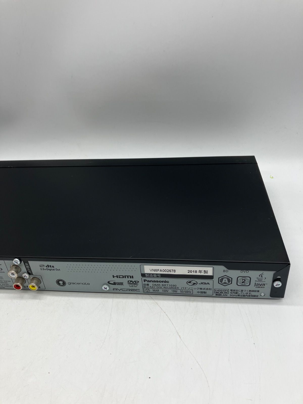 💿訳アリジャンク💿 2018年製 Panasonic パナソニック Blu-rayplayer