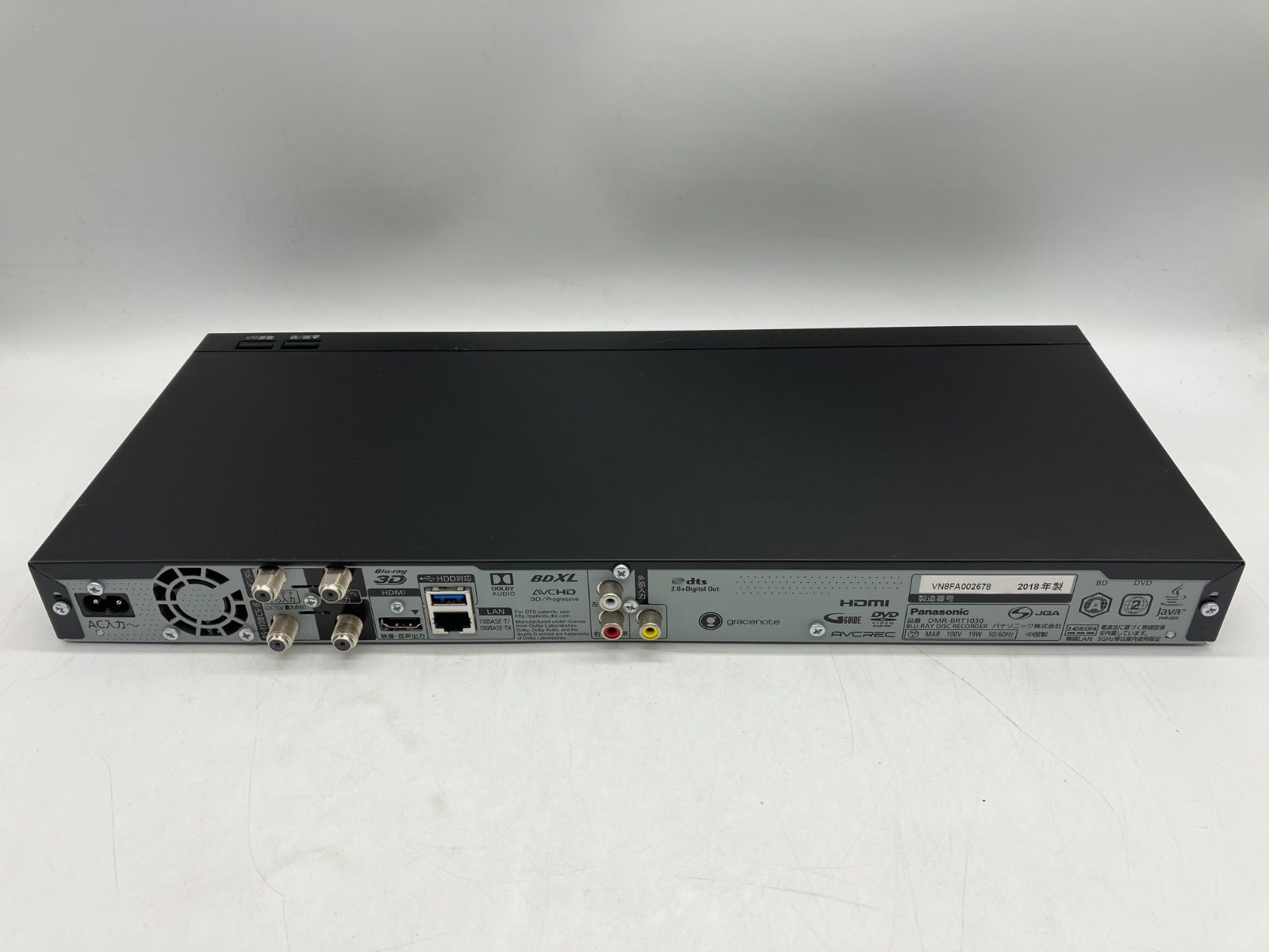 💿訳アリジャンク💿 2018年製 Panasonic パナソニック Blu-rayplayer