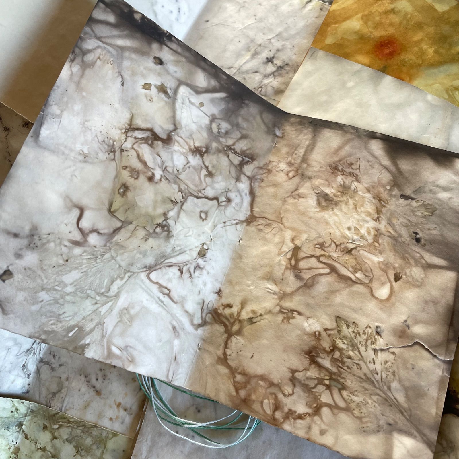 ジャンクジャーナル素材 ジャンクジャーナルだった草木染め紙②