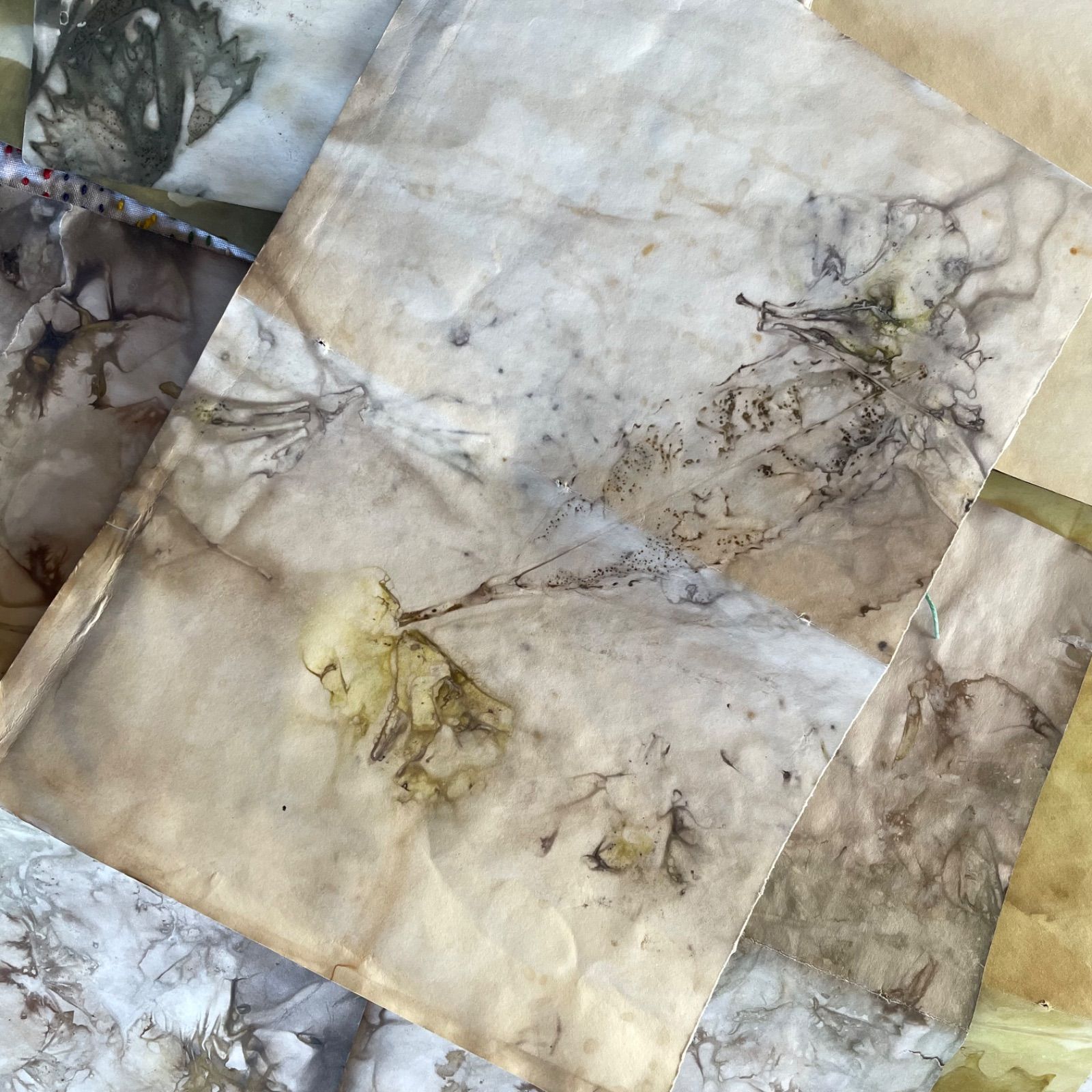 ジャンクジャーナル素材 ジャンクジャーナルだった草木染め紙②