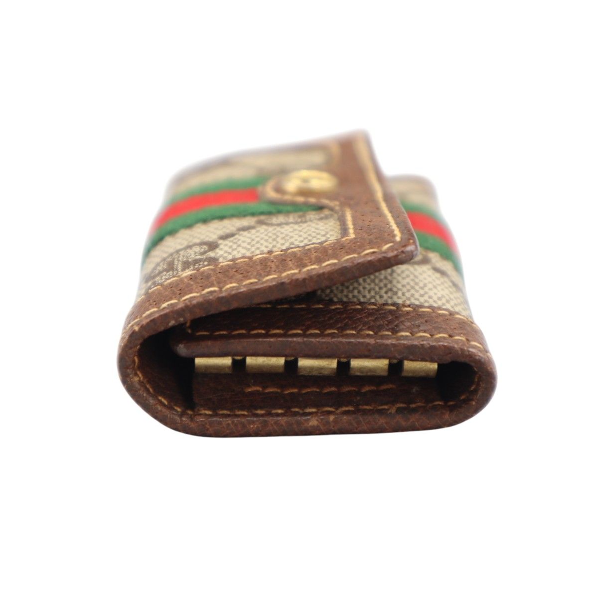 GUCCI オールドグッチ GGスプリーム シェリーライン PVC/レザー 4連