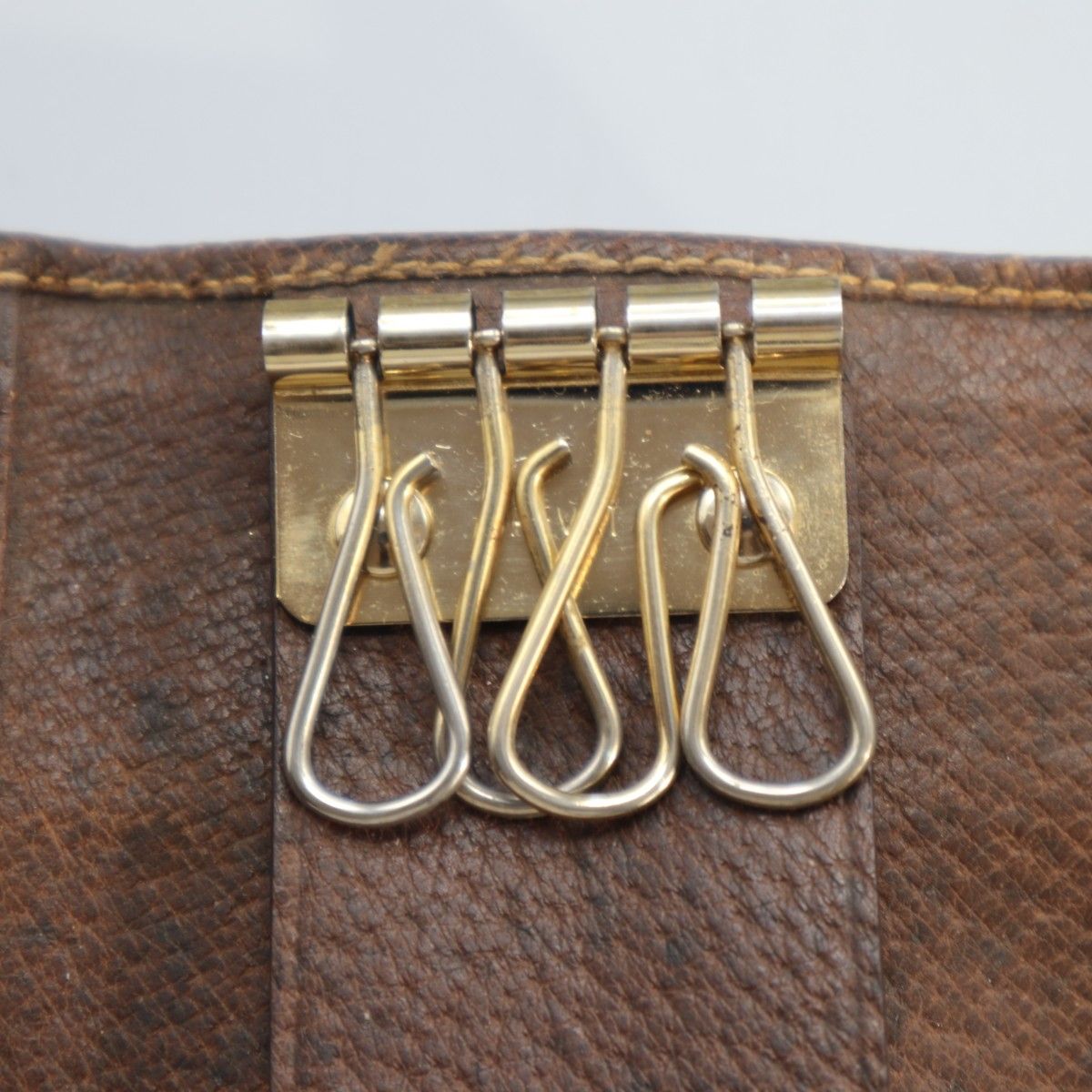 GUCCI オールドグッチ GGスプリーム シェリーライン PVC/レザー 4連