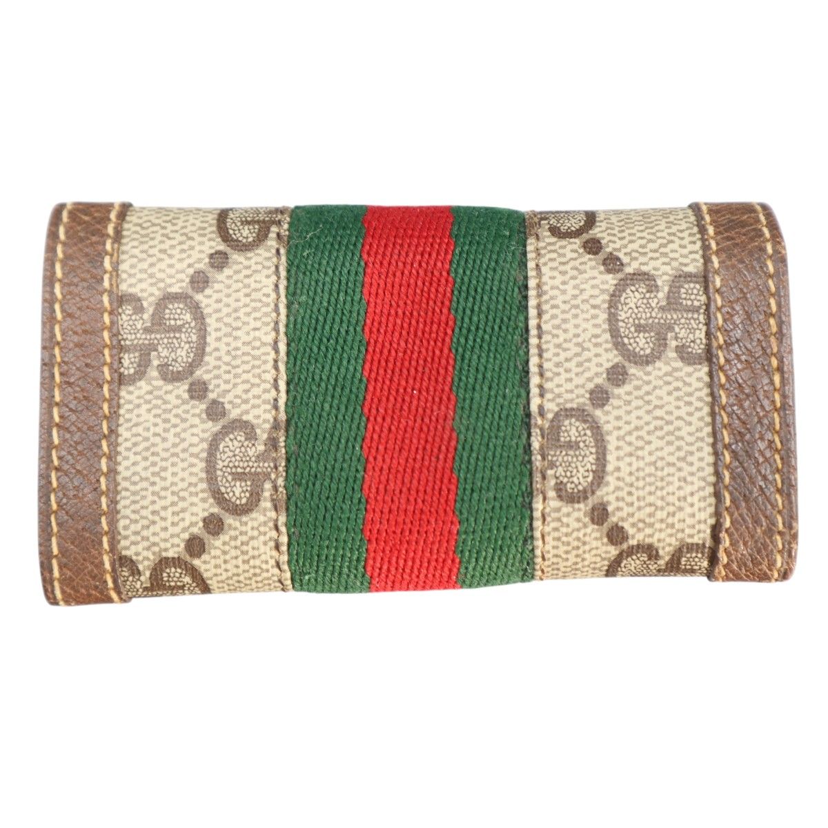 GUCCI オールドグッチ GGスプリーム シェリーライン PVC/レザー 4連