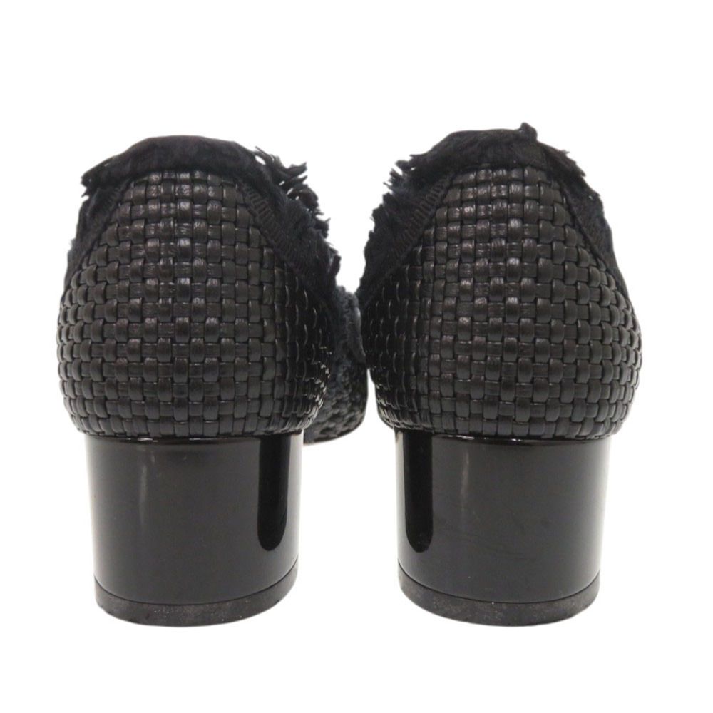 美品 サルヴァトーレフェラガモ ヴァラリボン サイズ5D 編み込み