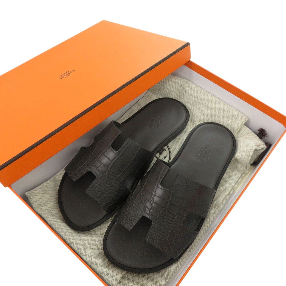 新品同様 エルメス イズミール クロコダイル ニロティカス マット