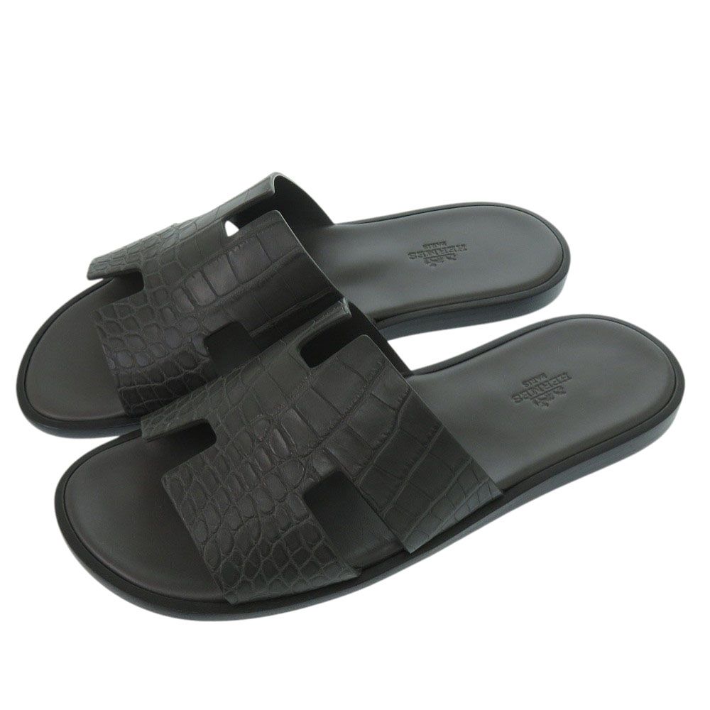 新品同様 エルメス イズミール クロコダイル ニロティカス マット