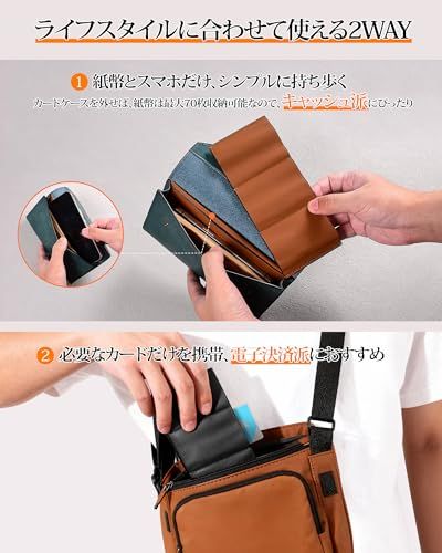  Modiko 財布 メンズ 長財布 プエブロレザー 本革 大容量 かぶせ型 カード縦入れ 脱着式カードケース 通帳|パスポート収納 紳士 ビジネス 金運 プレゼント 緑青色 po f 70 fbc 79 その他 キッチン 食器