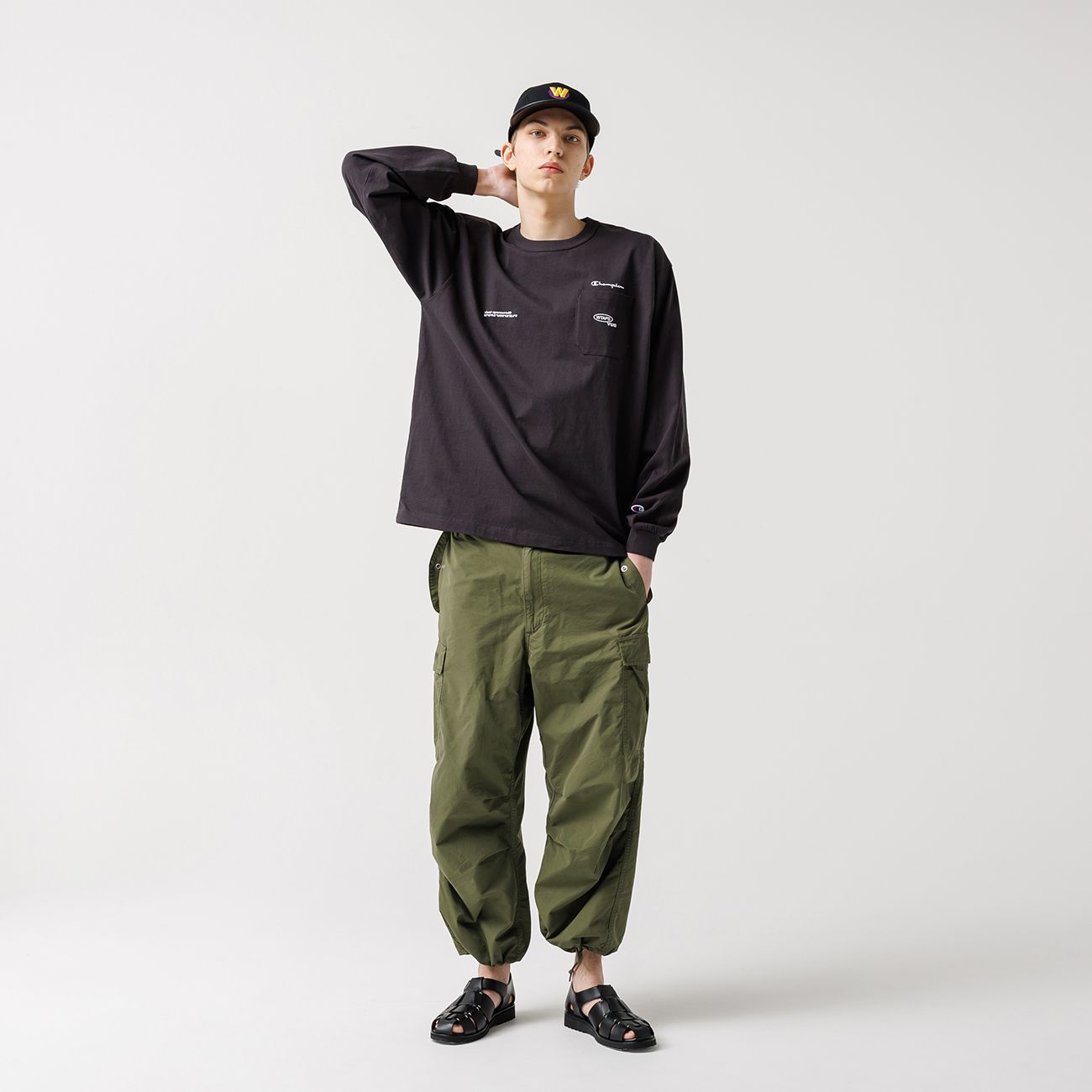 現貨 WTAPS CHAMPION ACADEMY LS COTTON Tシャツ 252HBCHD-CSM02S 
