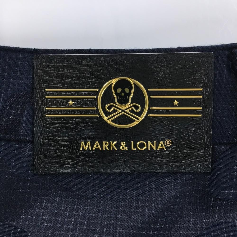 超美品】マークアンドロナ パンツ ネイビー カモフラ柄地模様 迷彩