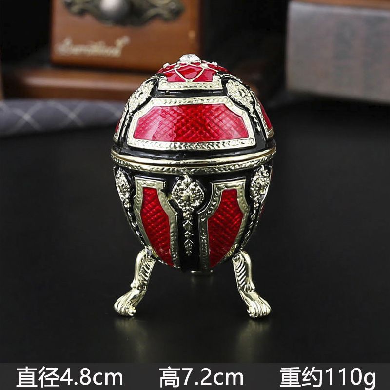 新品未使用 ロシアン卵型ジュエリーボックス 個性的インテリア卓上小物