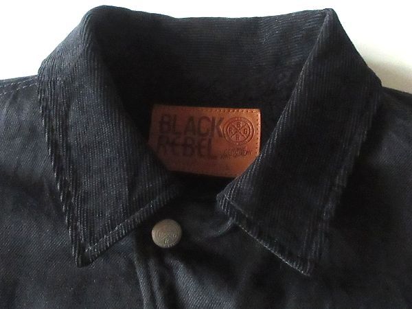 ルードギャラリー ブラックデニムジャケット レザー襟付き RUDE