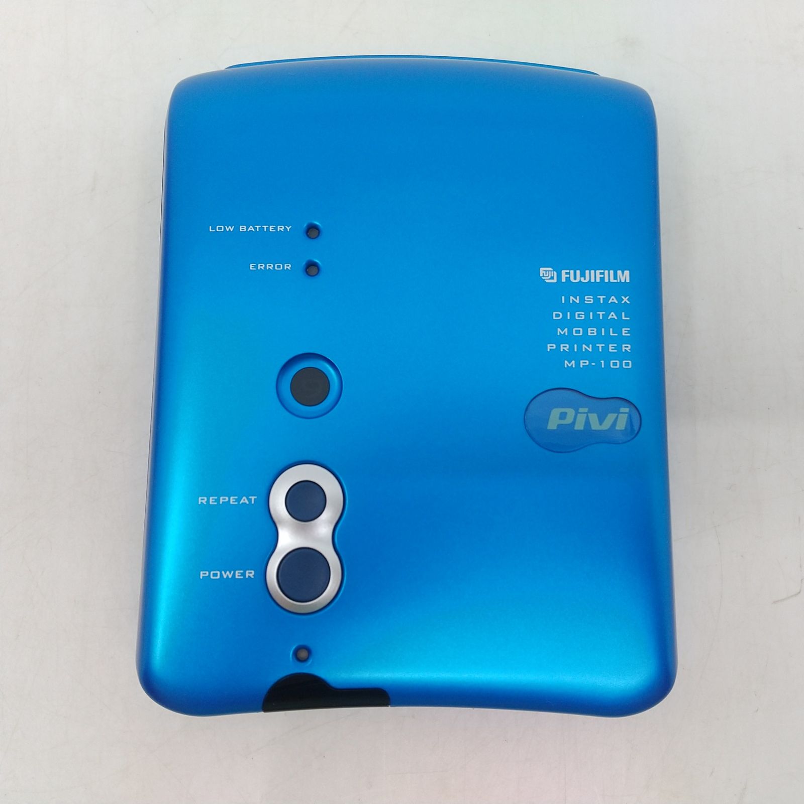 【　未開梱・未使用　】富士フイルム Pivi MP-100 ピーコックブルー 箱・フィルム(未開封)付き】チェキプリンター Pivi ピーコックブルー