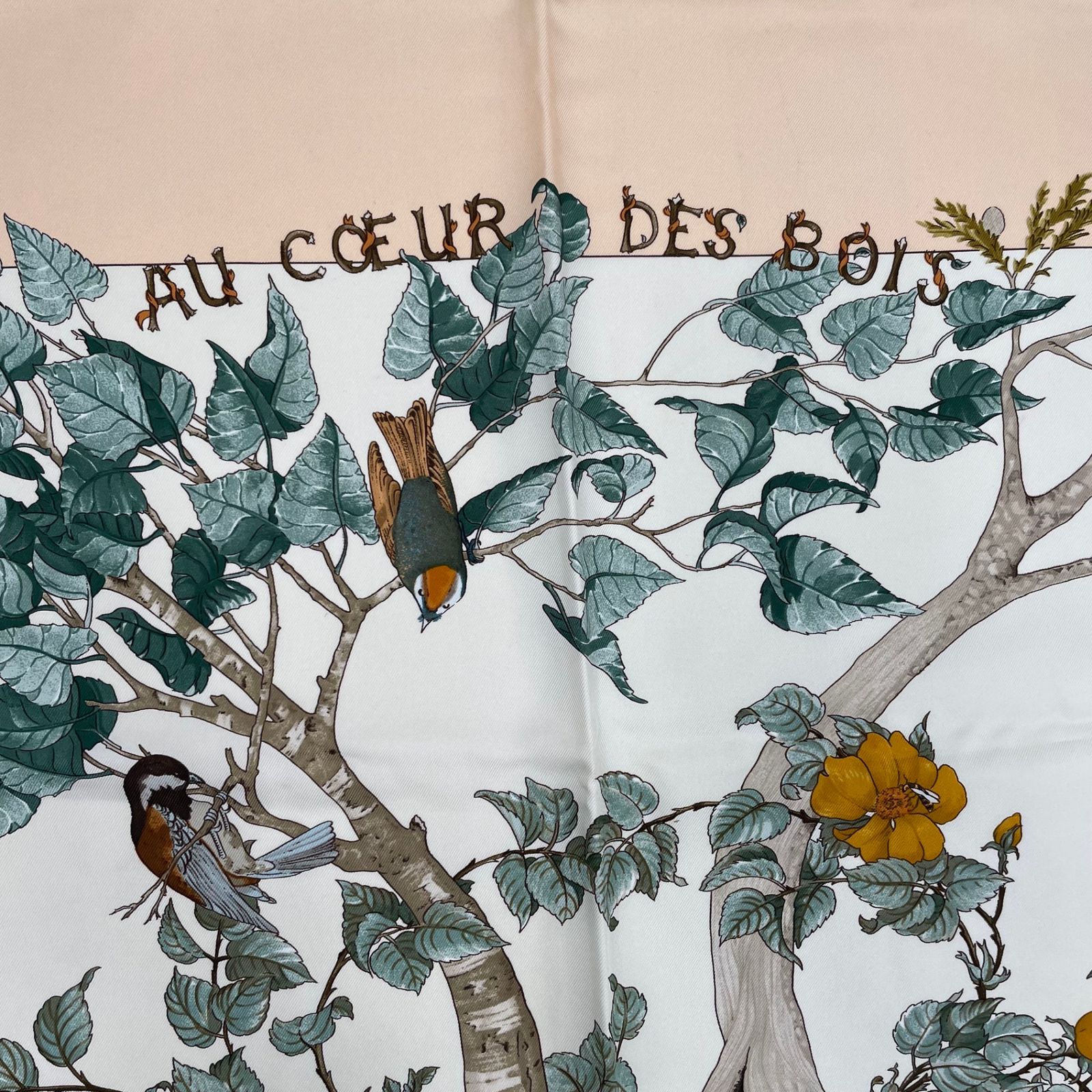 極美品 HERMES エルメス スカーフ シルク100％ カレ90 AU COEUR DES