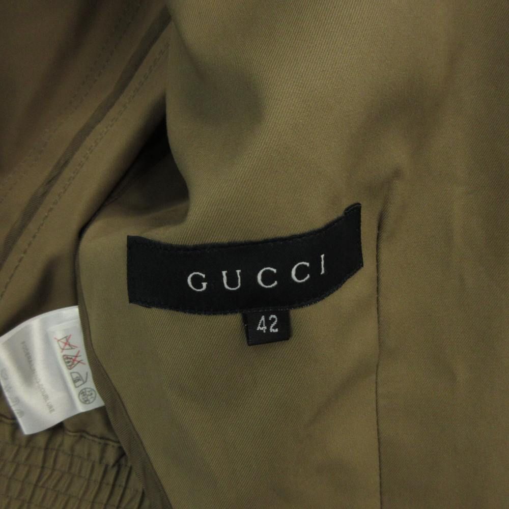 グッチ GUCCI 美品 金釦 セットアップ ジャケット パンツ ベージュ 42