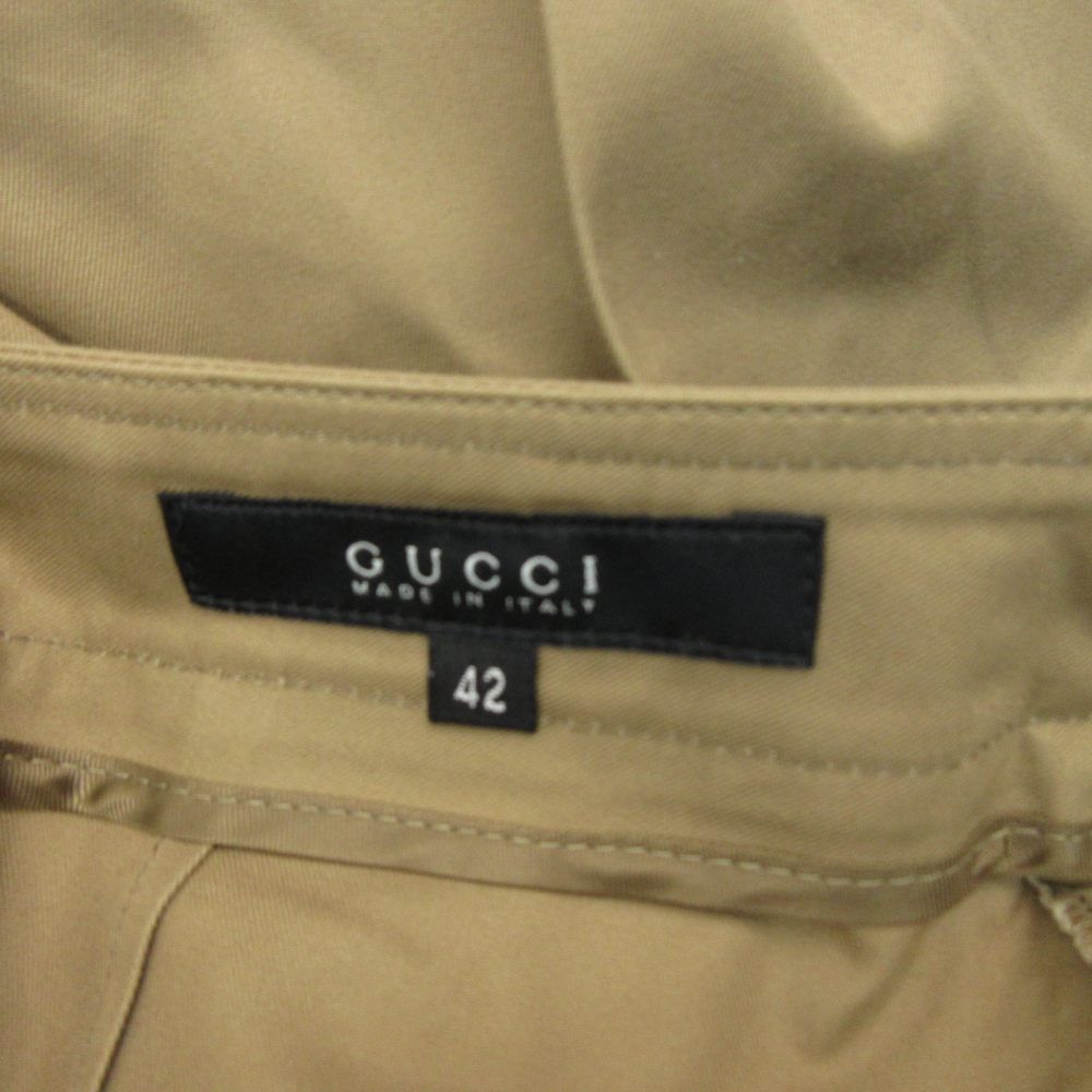 グッチ GUCCI 美品 金釦 セットアップ ジャケット パンツ ベージュ 42