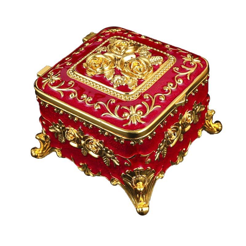 新品未使用 欧風精巧ばら柄ジュエリーボックス アンティークインテリア