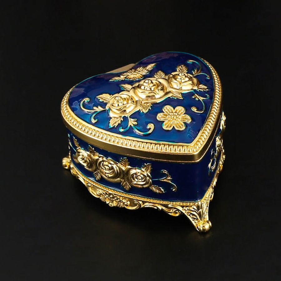 新品未使用 欧風アンティーク金属製ジュエリーボックス 精巧個性的宝石