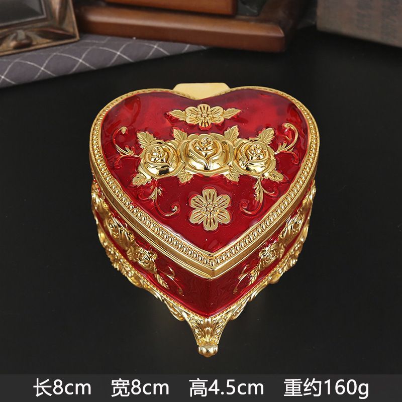 新品未使用 欧風アンティーク金属製ジュエリーボックス 精巧個性的宝石