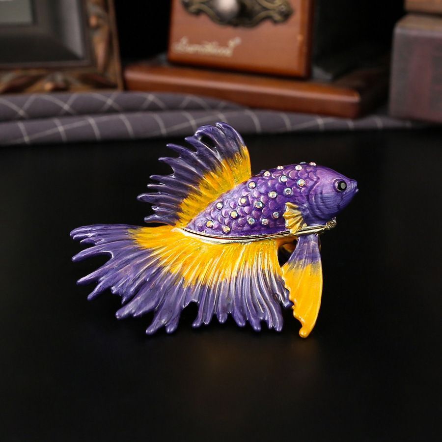 新品未使用 新作高級七宝焼クラウン鬼瓦柄宝石箱 磁石蓋付き埃防止