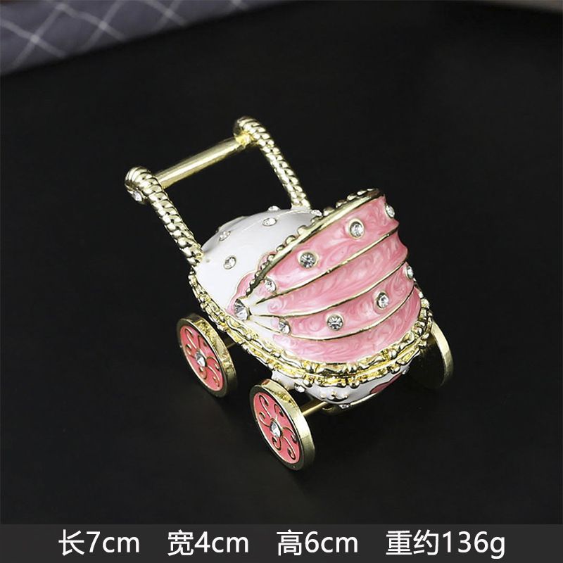 新品未使用 七宝焼子供用ジュエリーボックス 蓋付き埃防止 雑貨収納