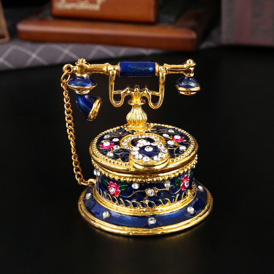 新品未使用 アンティーク鏡台付きジュエリーボックス卓上小物 金属工芸