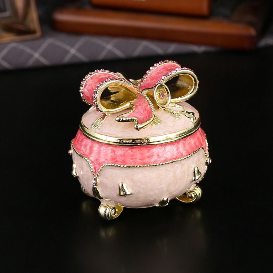 新品未使用 新作高級可愛い蝶柄ジュエリーボックス 七宝焼ケース 蓋