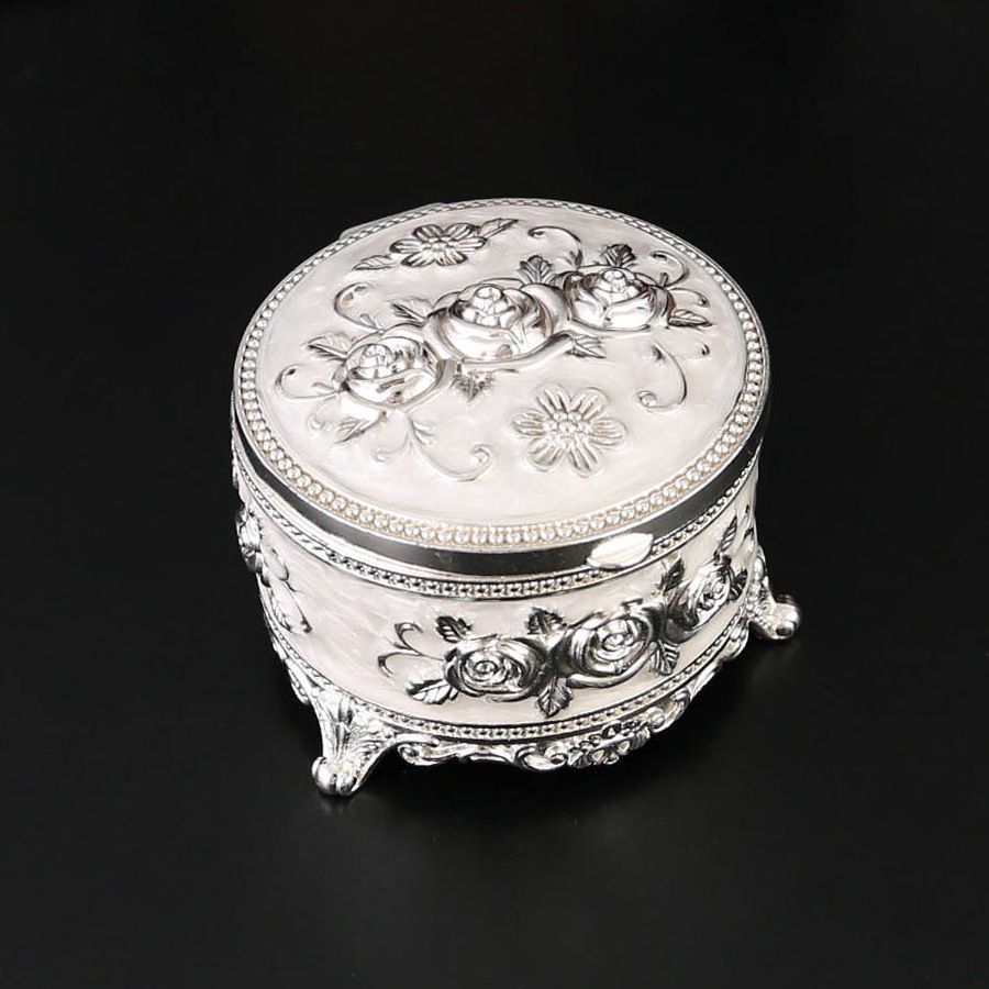 新品未使用 欧風アンティークハイクラスジュエリーボックス 精巧花形