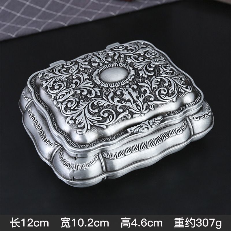 新品未使用 金属製欧風アンティーク四角形ジュエリーボックス
