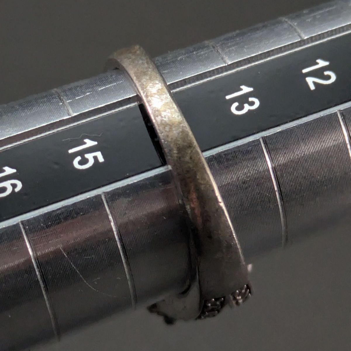 スターリングシルバー ホワイトストーン リング 14号 上品 きらめき