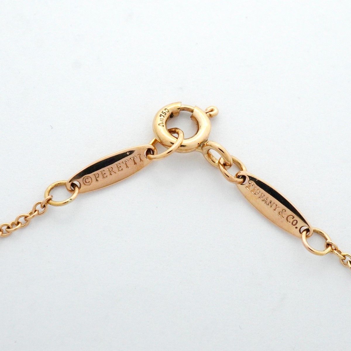 6jab0518】ティファニー ブレスレット バイザヤード 1PD K18PG ピンク