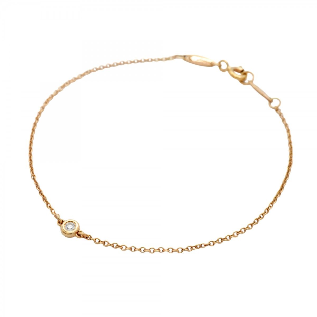 6jab0518】ティファニー ブレスレット バイザヤード 1PD K18PG ピンク